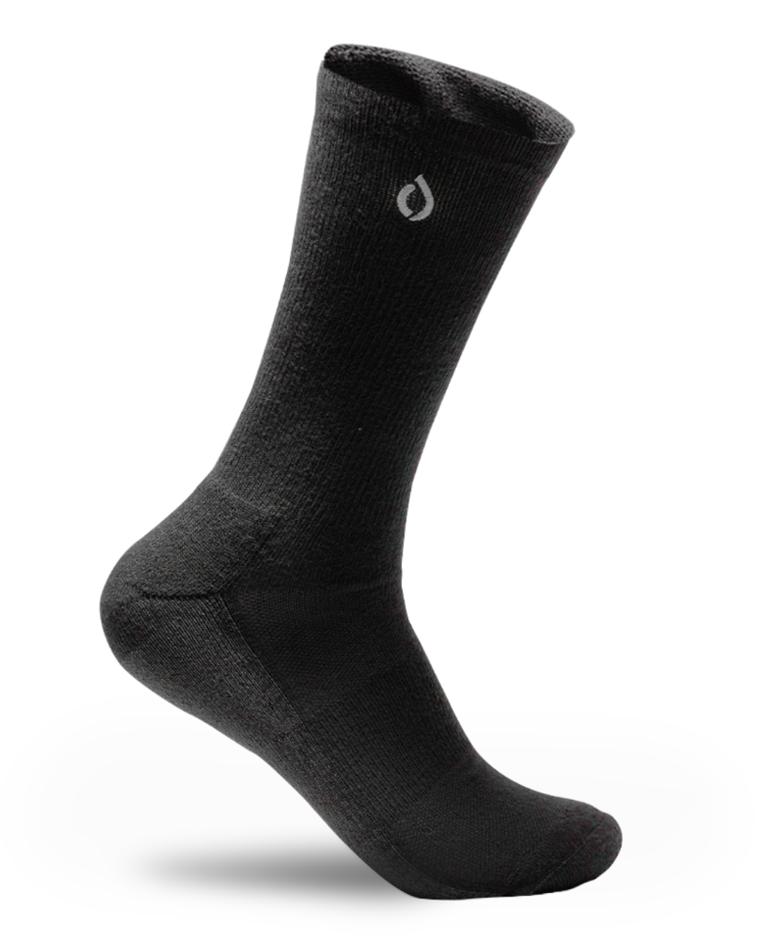 All-Day Performance Cushioned Crew Sock - Black