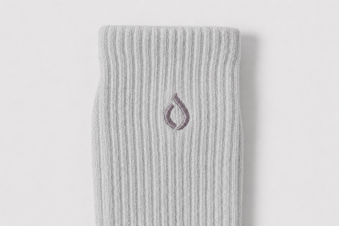 Sneak Peek: Mist Grey Unisex Mid-Crew Socks