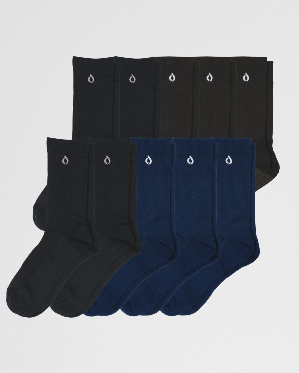 All-Round Daily Performance Crew Sock 10-Pack - Dark Mixed