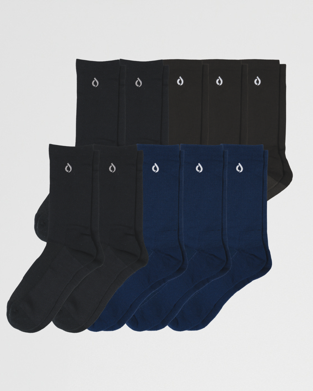 All-Round Daily Performance Crew Sock 10-Pack - Dark Mixed