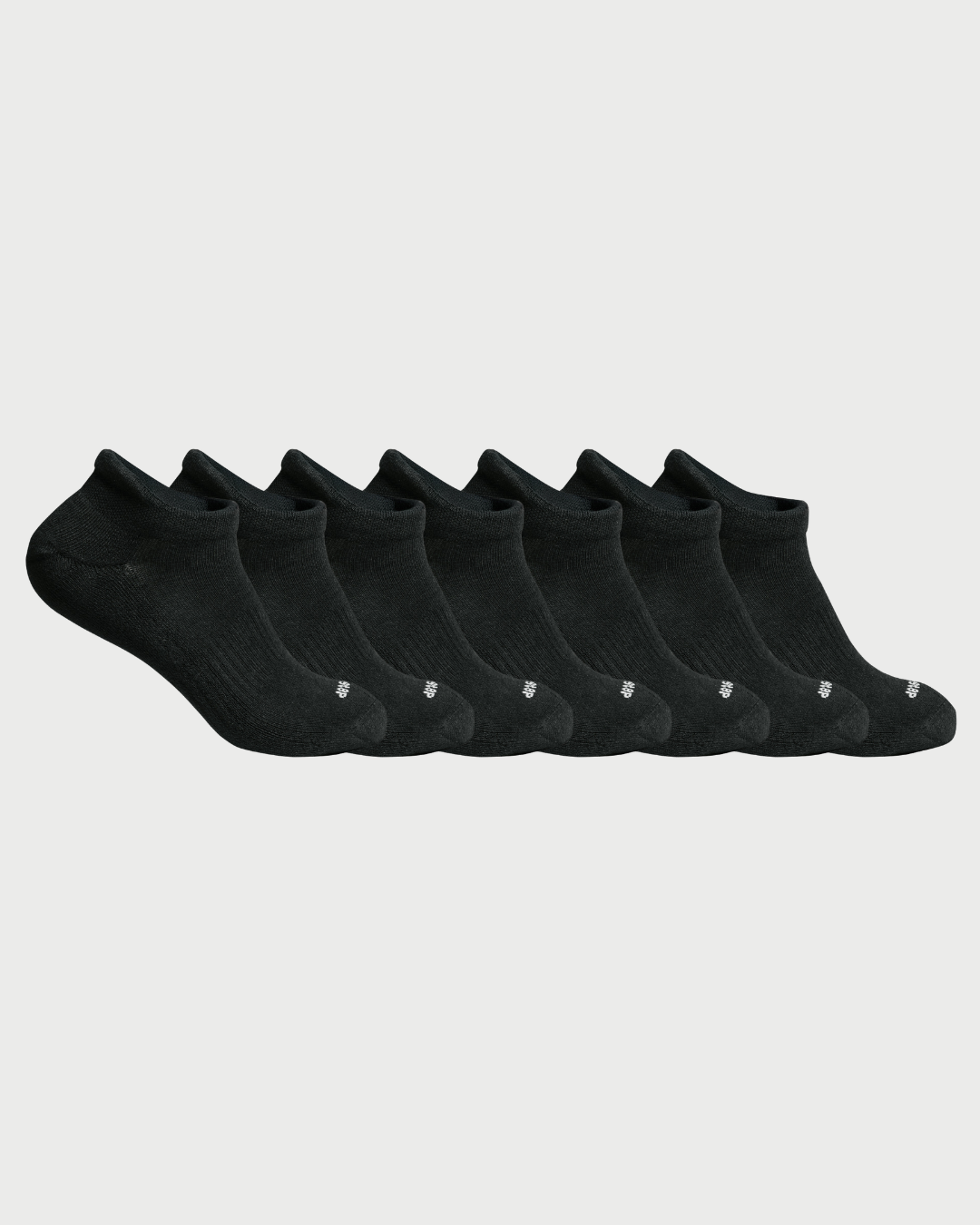 DryStep black ankle tab sock 7-pack, lightweight Coolmax, heel tab, anti-odour
