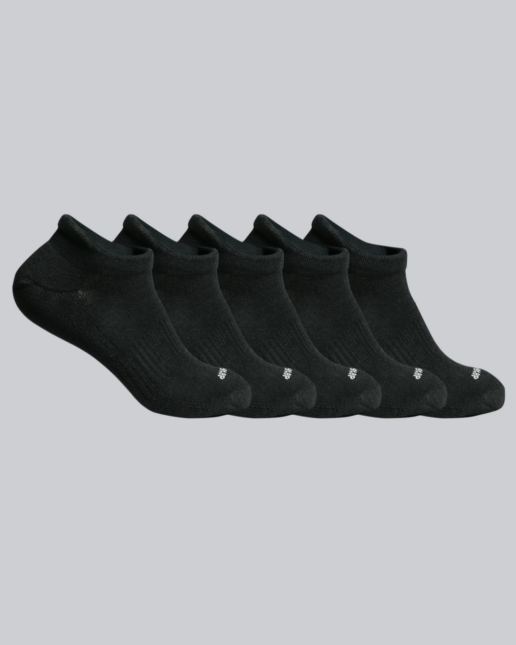 DryStep black ankle tab sock 5-pack — lightweight Coolmax, heel tab, anti-odour