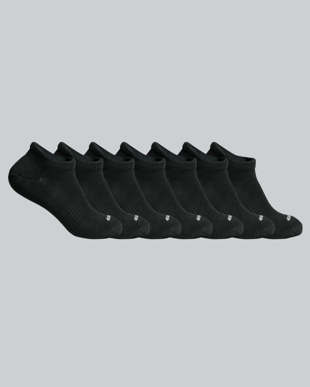 DryStep black ankle tab sock 7-pack, lightweight Coolmax, heel tab, anti-odour