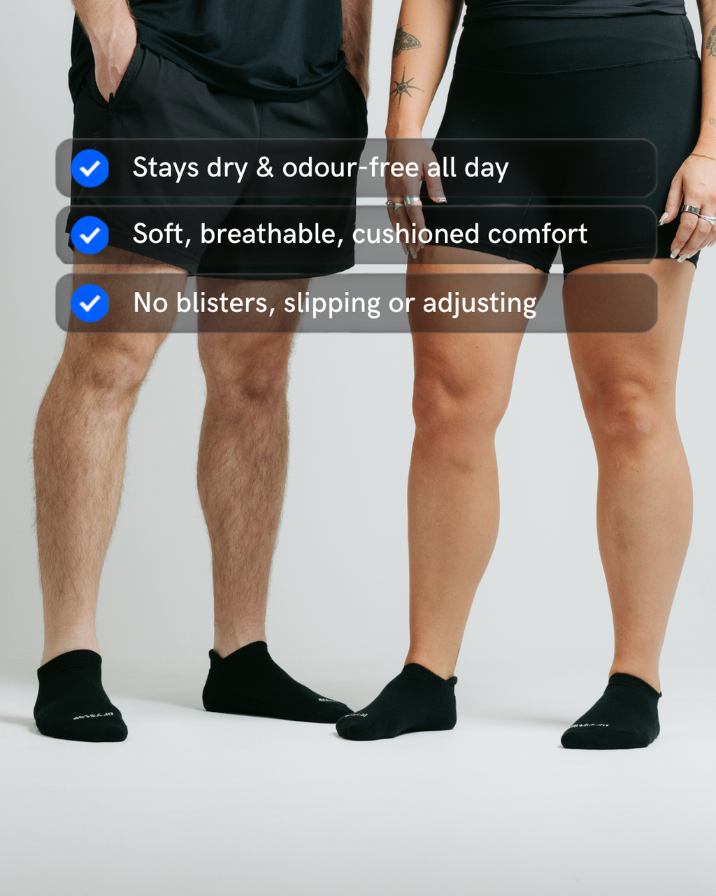 All-Round Daily Performance Ankle Tab Sock - Black