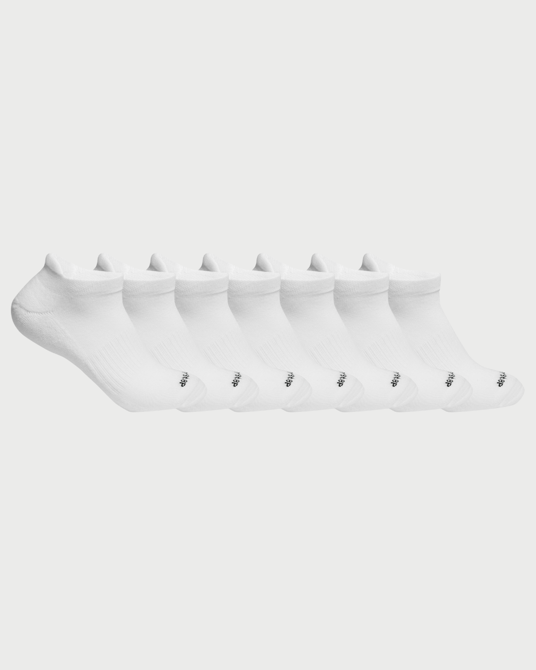 DryStep white ankle tab sock 7-pack — lightweight Coolmax, heel tab, anti-odour