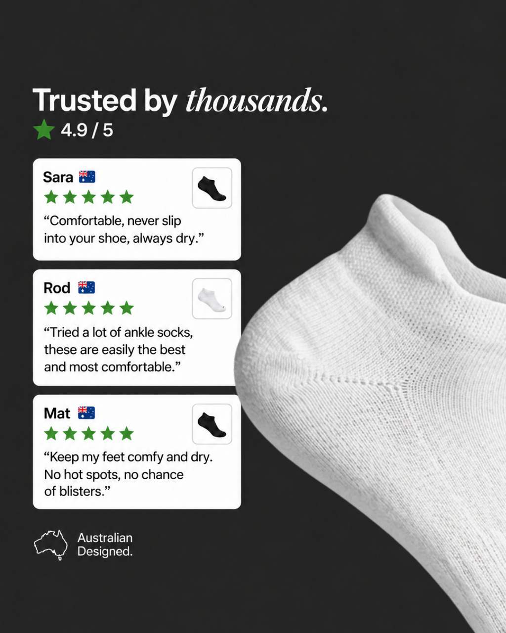 All-Round Daily Performance Ankle Tab Sock 10-Pack