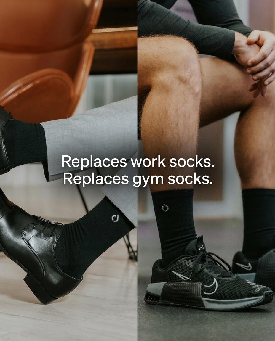 All-Round Daily Performance Crew Sock - Black