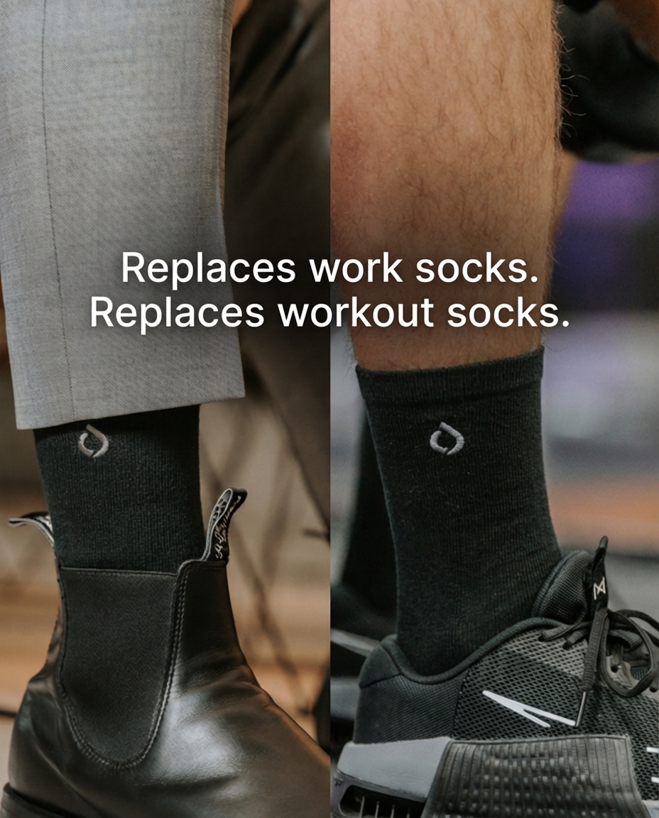 All-Round Daily Performance Crew Sock - Black