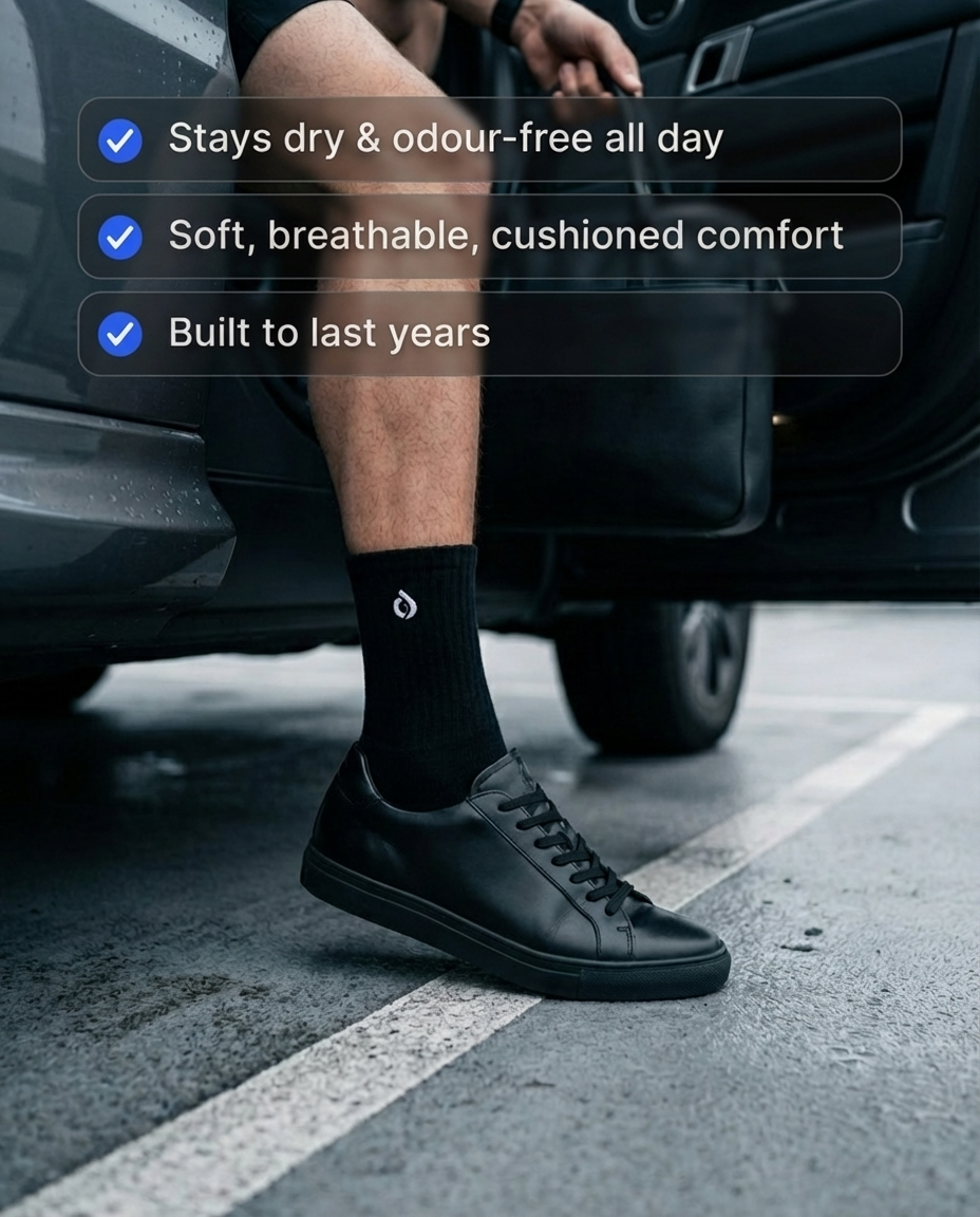 All-Round Daily Performance Mid-Crew Sock - Black