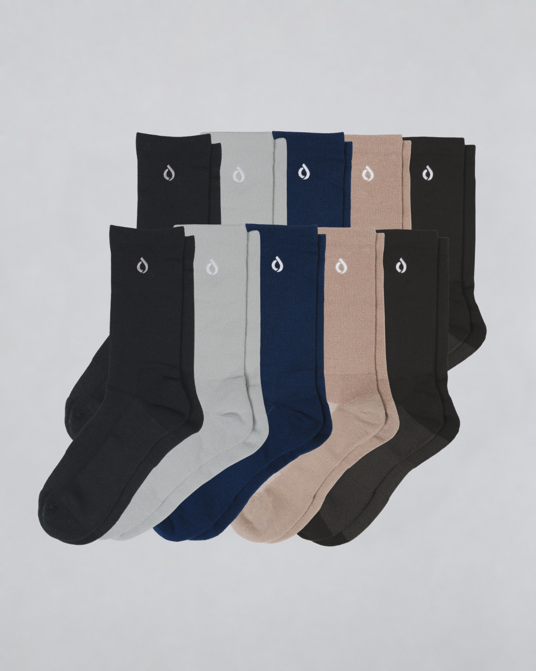 DryStep mixed crew sock 10-pack — full week rotation men's performance socks