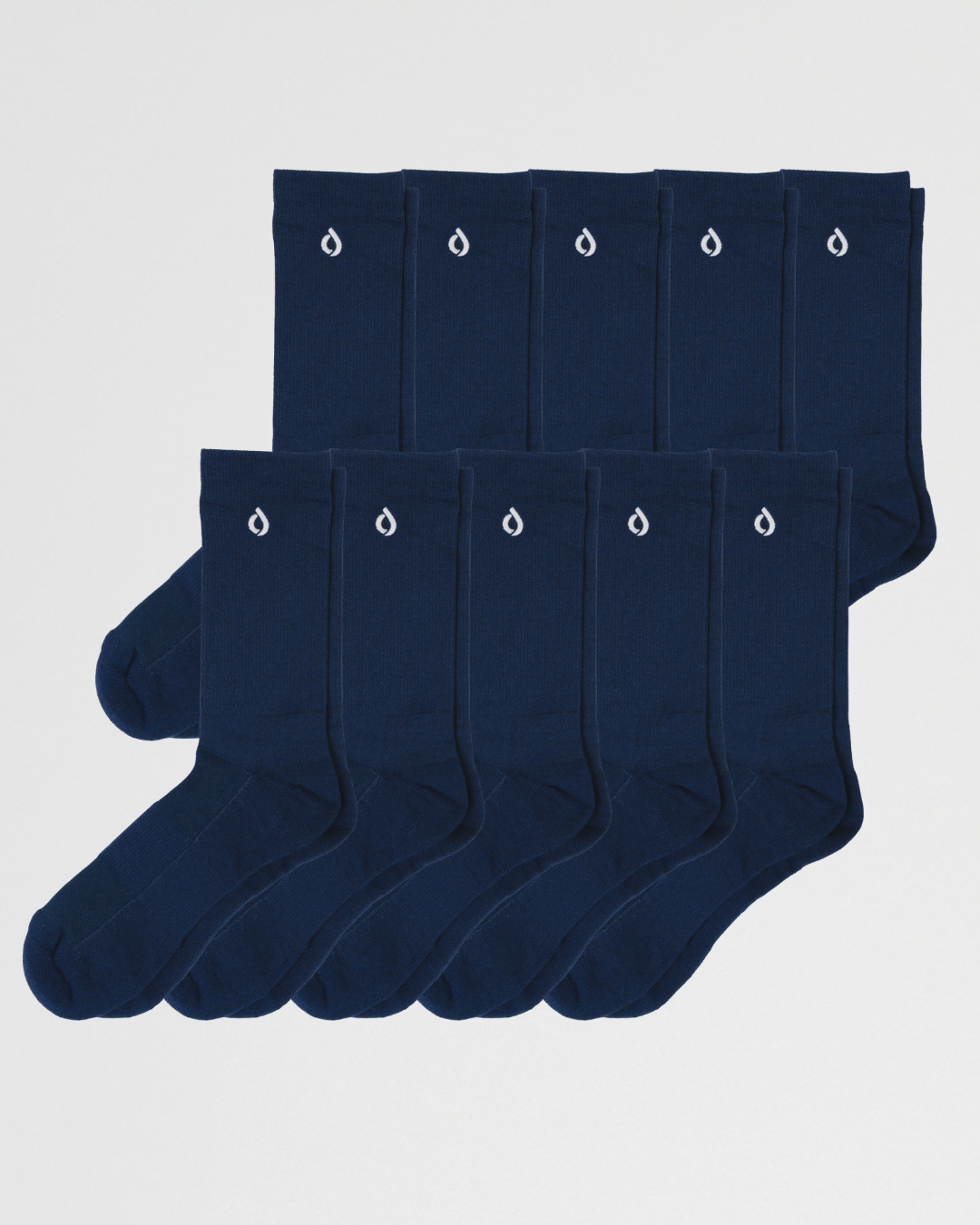 All-Round Daily Performance Crew Sock 10-Pack - Midnight Navy