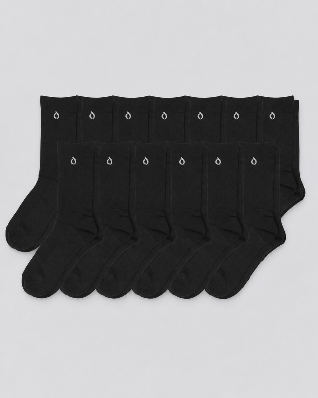 DryStep black crew sock 13-pack — best value men's moisture-wicking performance socks
