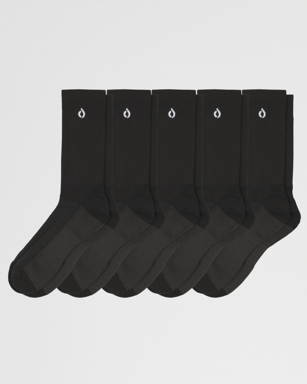 All-Round Daily Performance Crew Sock 5-Pack - Dark Grey