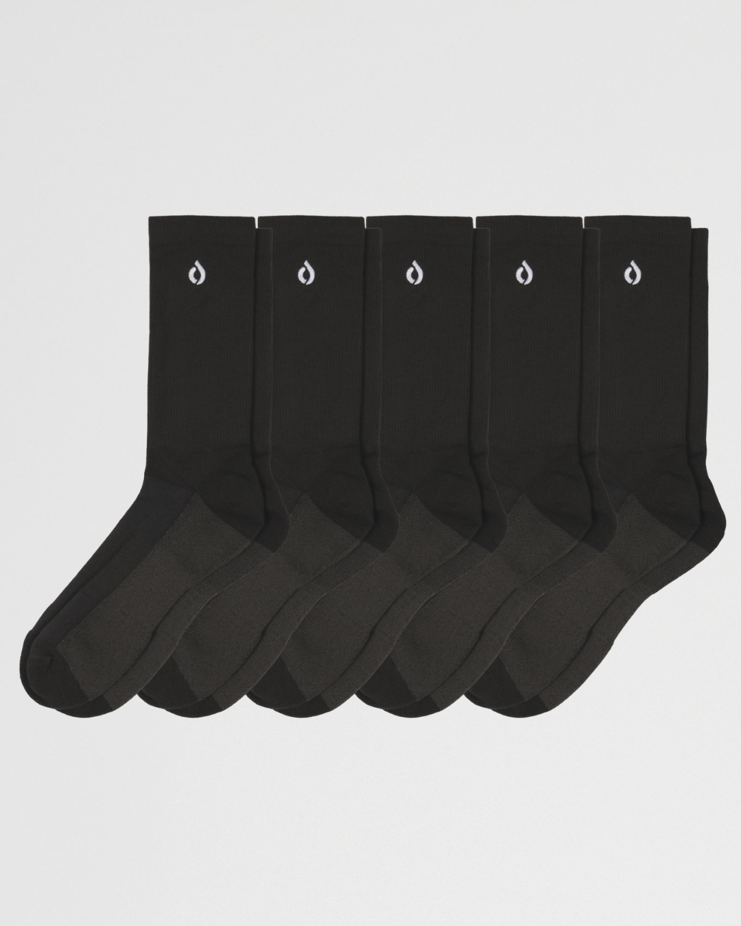 All-Round Daily Performance Crew Sock 5-Pack - Dark Grey