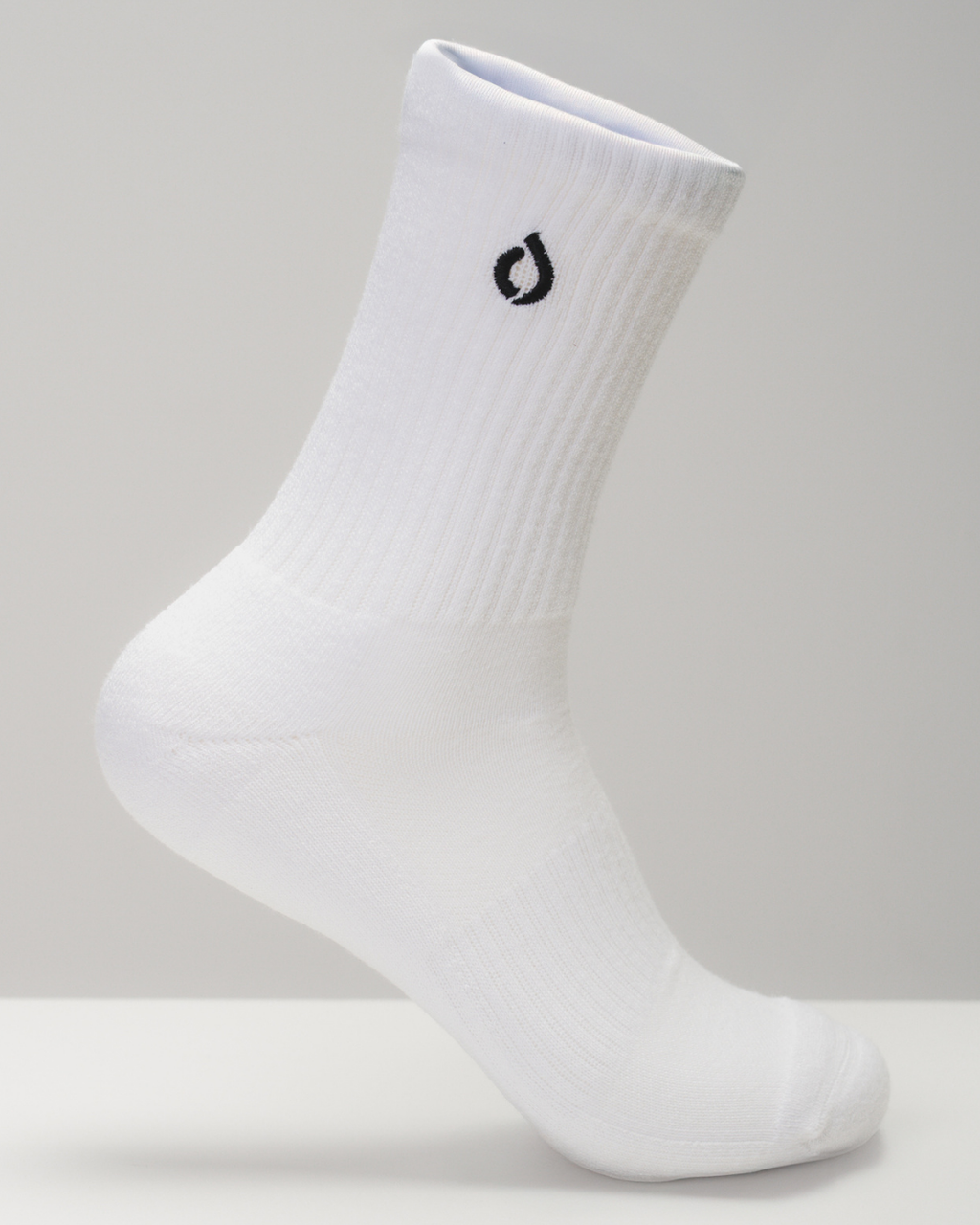 Unisex All-Day Performance Mid-Crew Sock - White