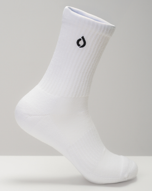All-Day Performance Cushioned Mid-Crew Sock - White