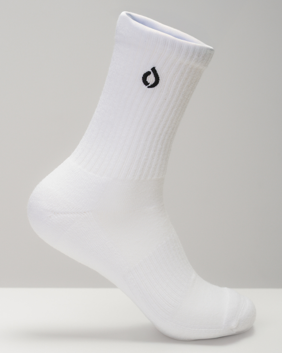 All-Day Performance Cushioned Mid-Crew Sock - Black