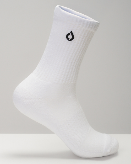 Unisex All-Day Performance Mid-Crew Sock - White