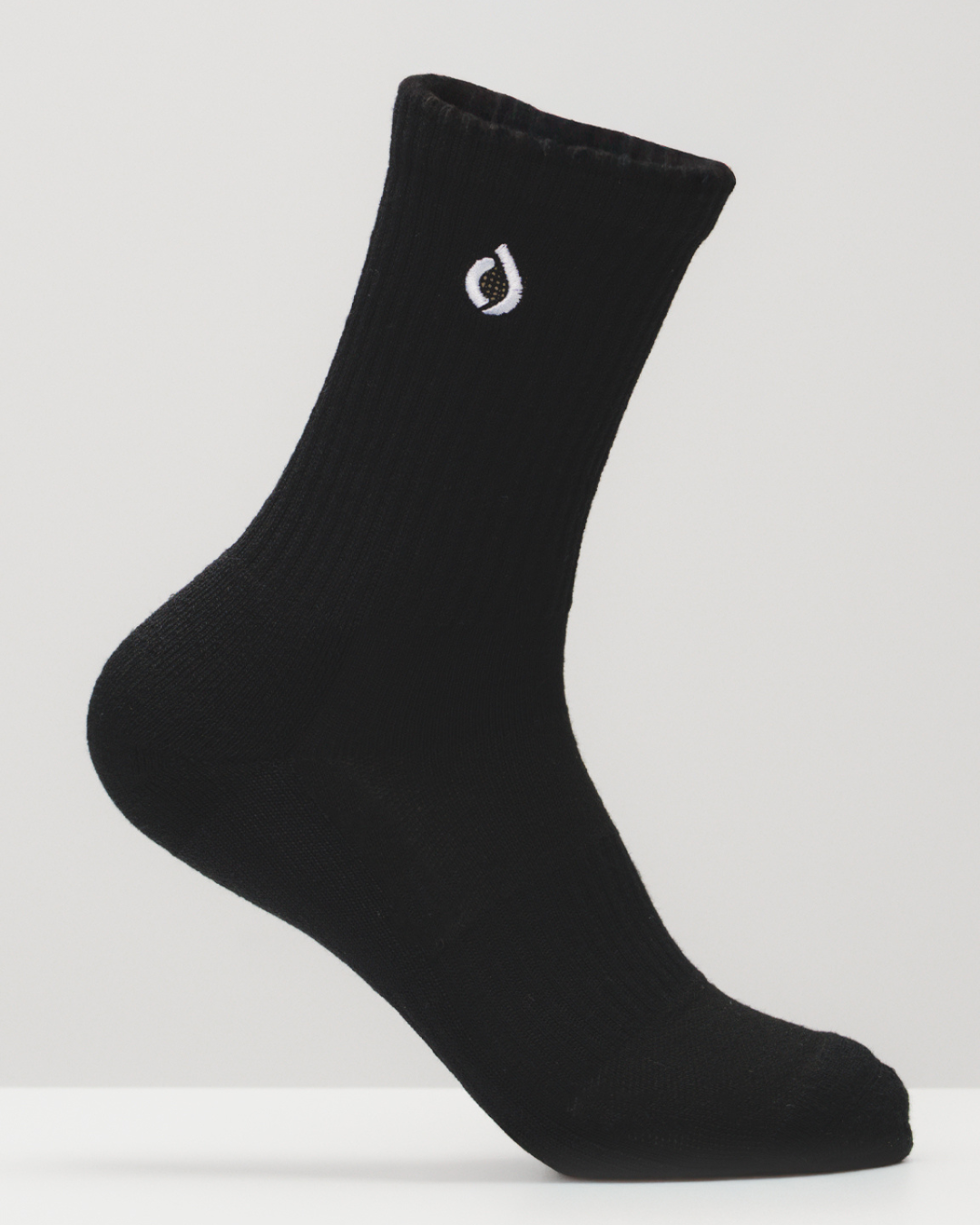All-Day Performance Cushioned Mid-Crew Sock - White