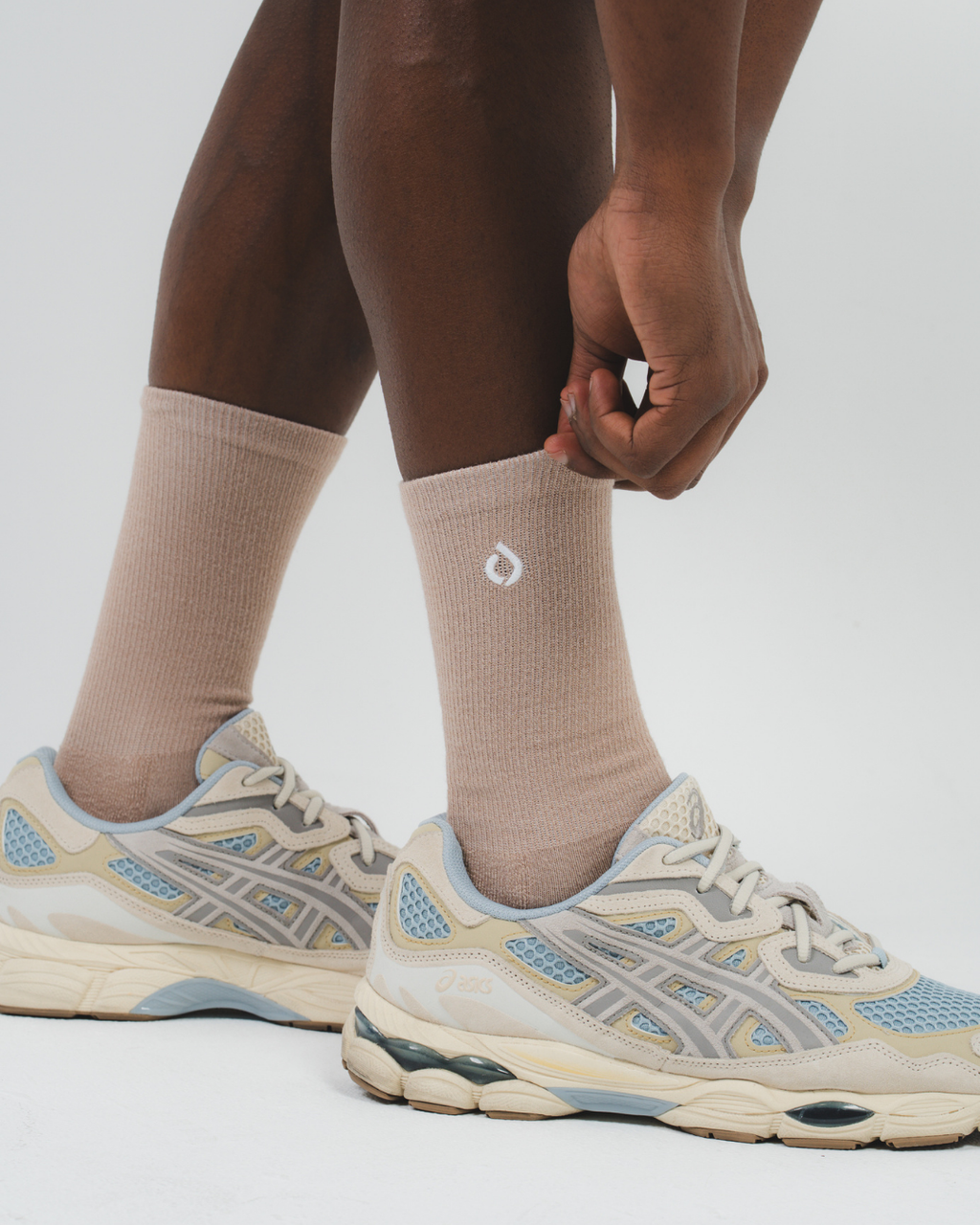 All-Day Performance Cushioned Crew Sock - Light Mocha