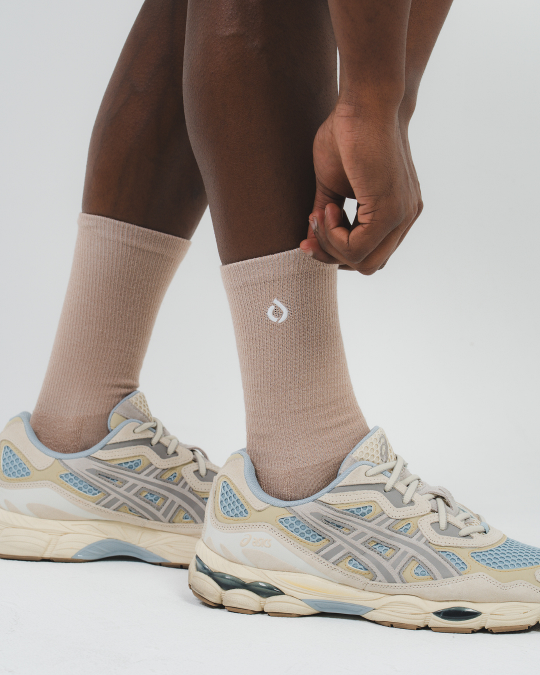 All-Day Performance Cushioned Crew Sock - Light Mocha