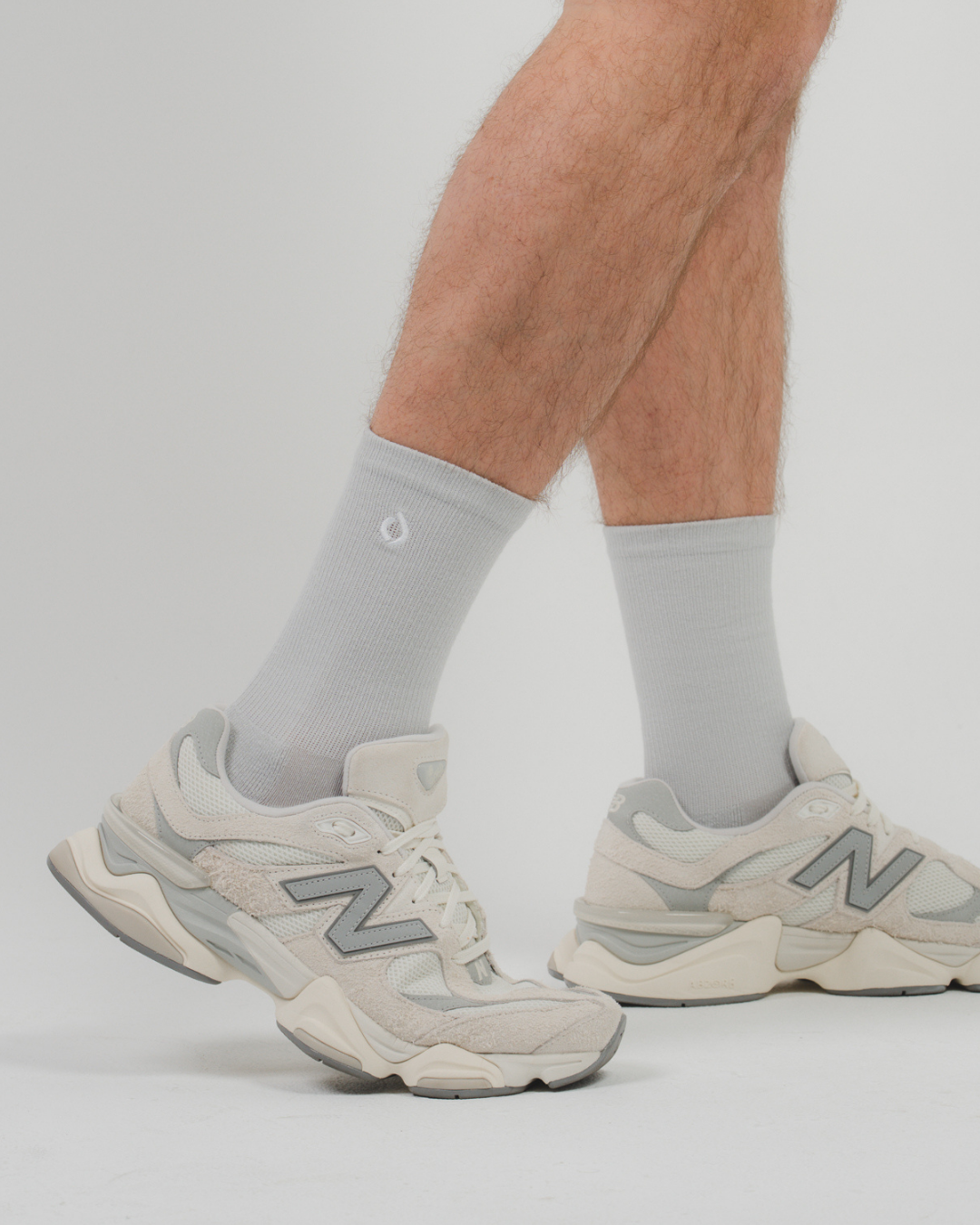 All-Day Performance Cushioned Crew Sock - Stone Grey