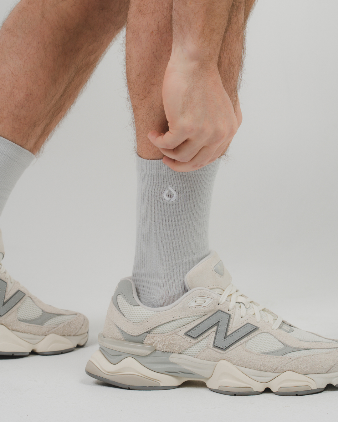 All-Day Performance Cushioned Crew Sock - Stone Grey