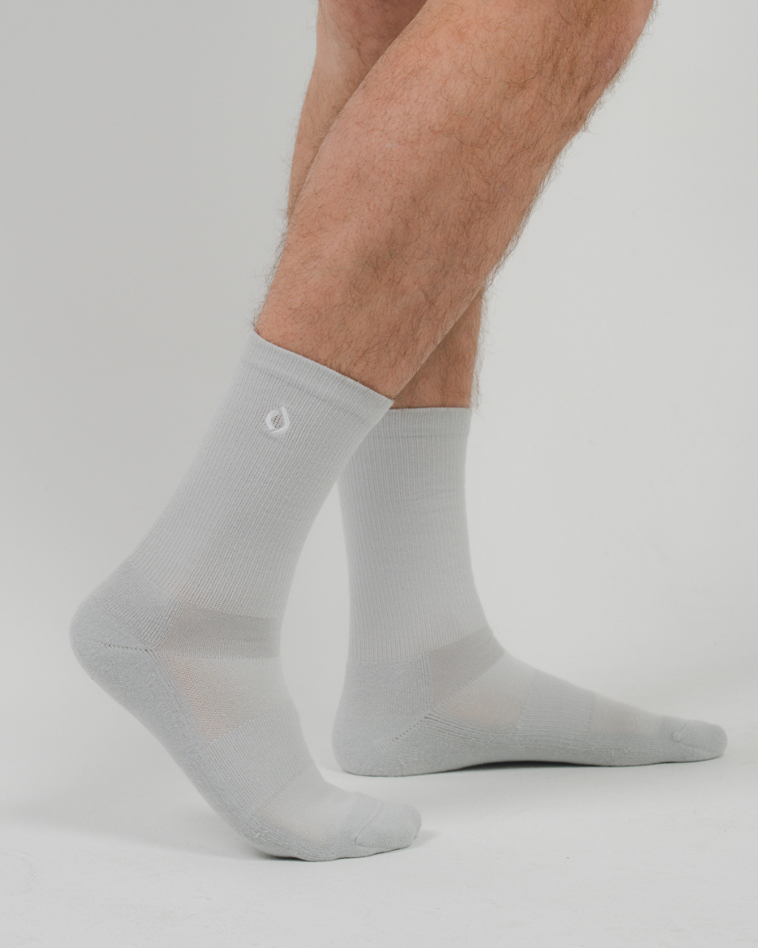 All-Day Performance Cushioned Crew Sock - Stone Grey