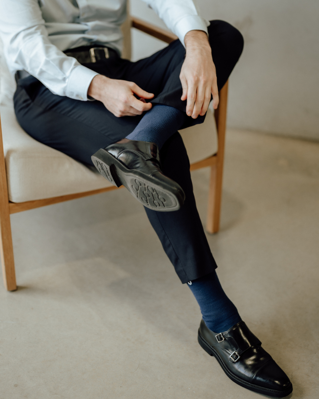 All-Day Performance Cushioned Crew Sock - Midnight Navy