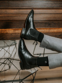 Thumbnail for All-Day Performance Cushioned Dress Sock - Black