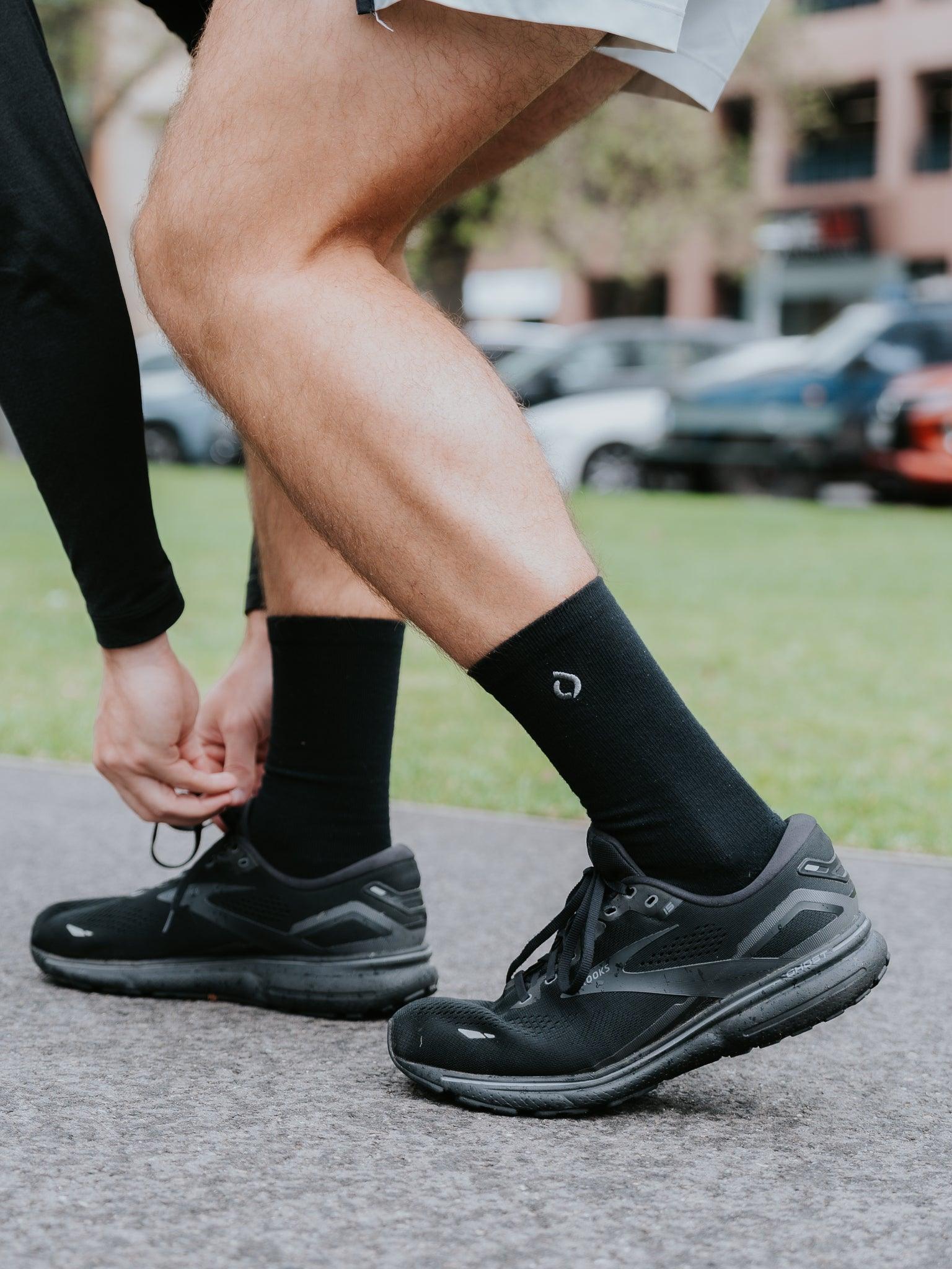 All-Day Performance Cushioned Dress Sock - Black - DryStep