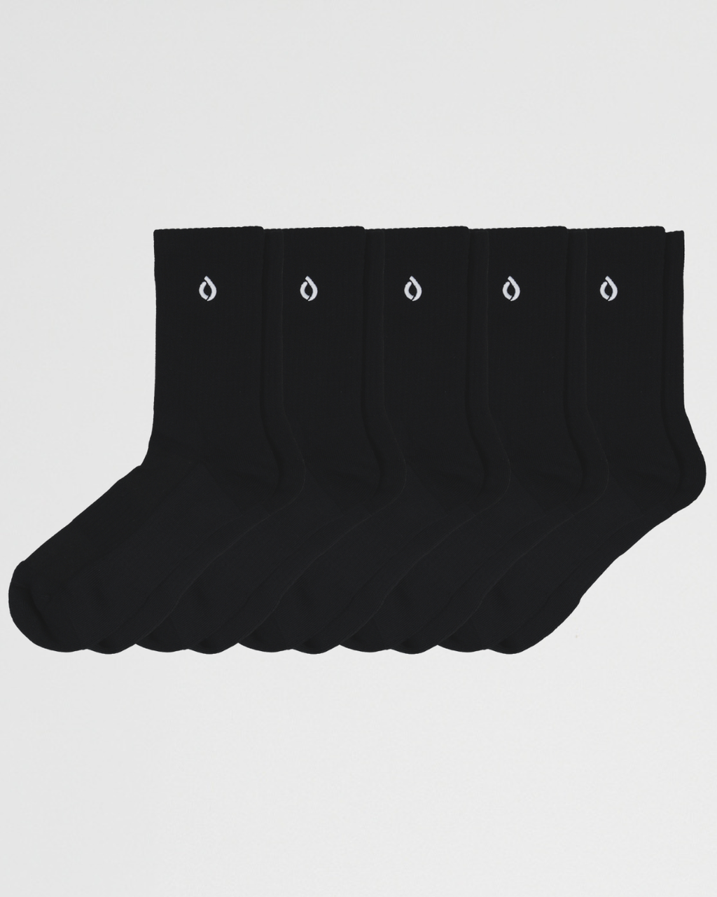 All-Round Daily Performance Mid-Crew Sock 5-Pack - White