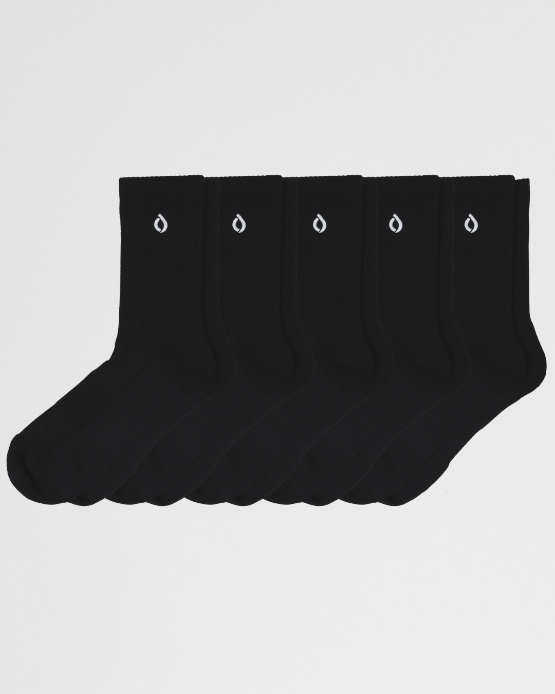 All-Round Daily Performance Mid-Crew Sock 5-Pack - Black