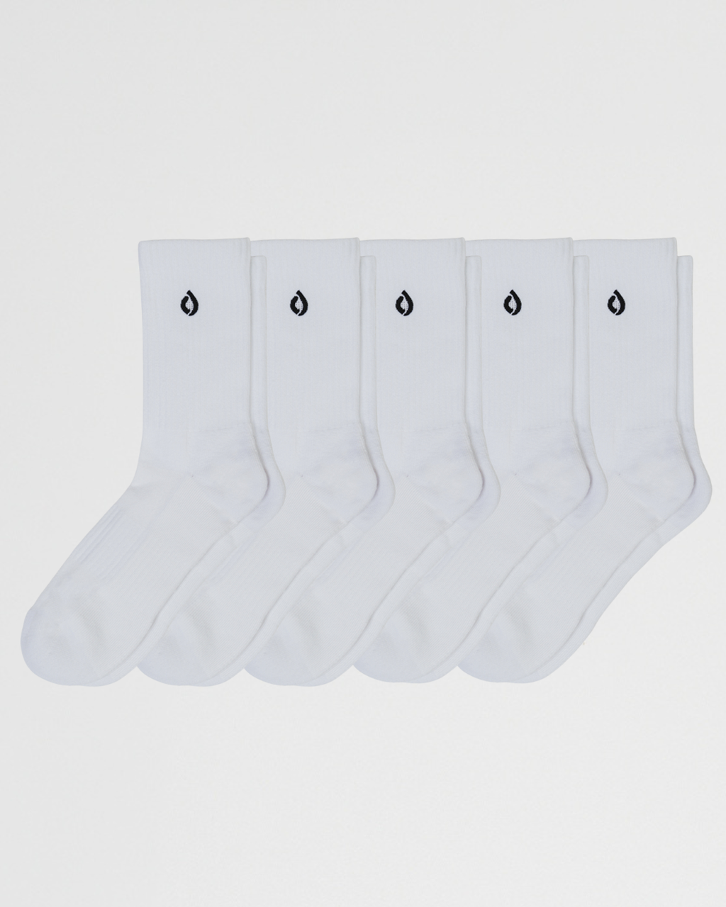 All-Round Daily Performance Mid-Crew Sock 5-Pack - White