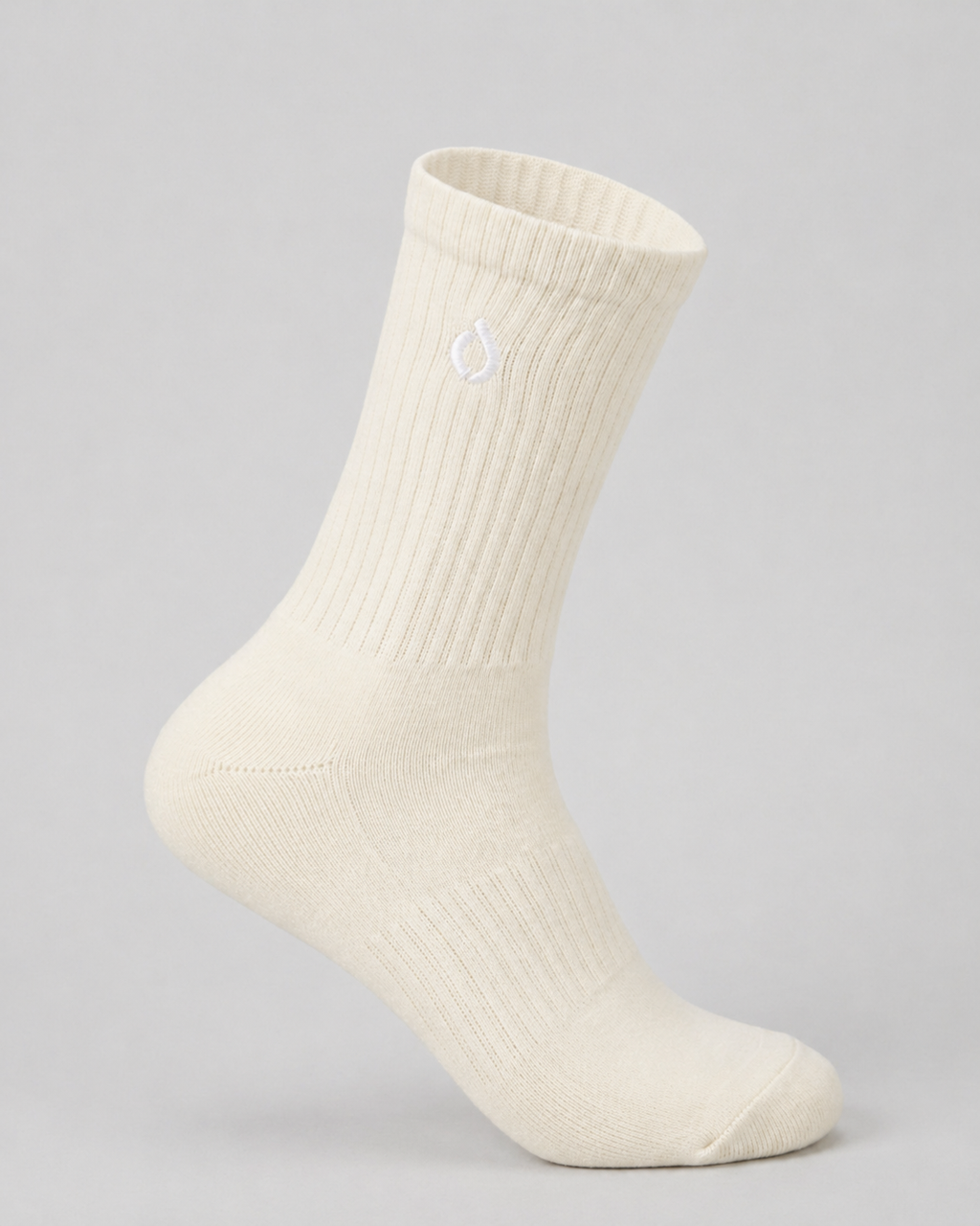 DryStep unisex vanilla mid crew socks — moisture-wicking Coolmax, cushioned, anti-odour