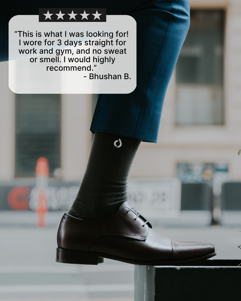 All-Day Performance Cushioned Crew Sock - Dark Grey