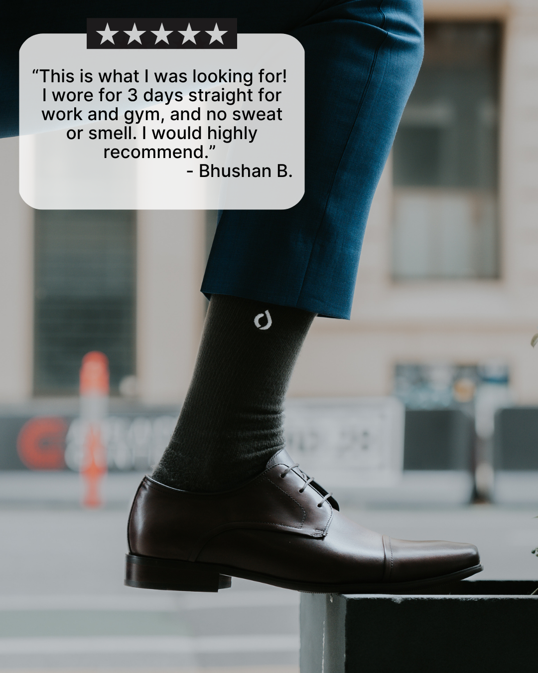 All-Day Performance Cushioned Crew Sock - Dark Grey