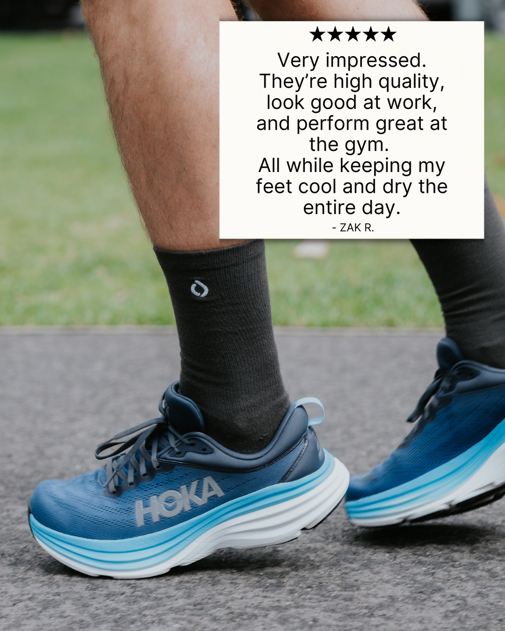 All-Day Performance Cushioned Crew Sock - Dark Grey