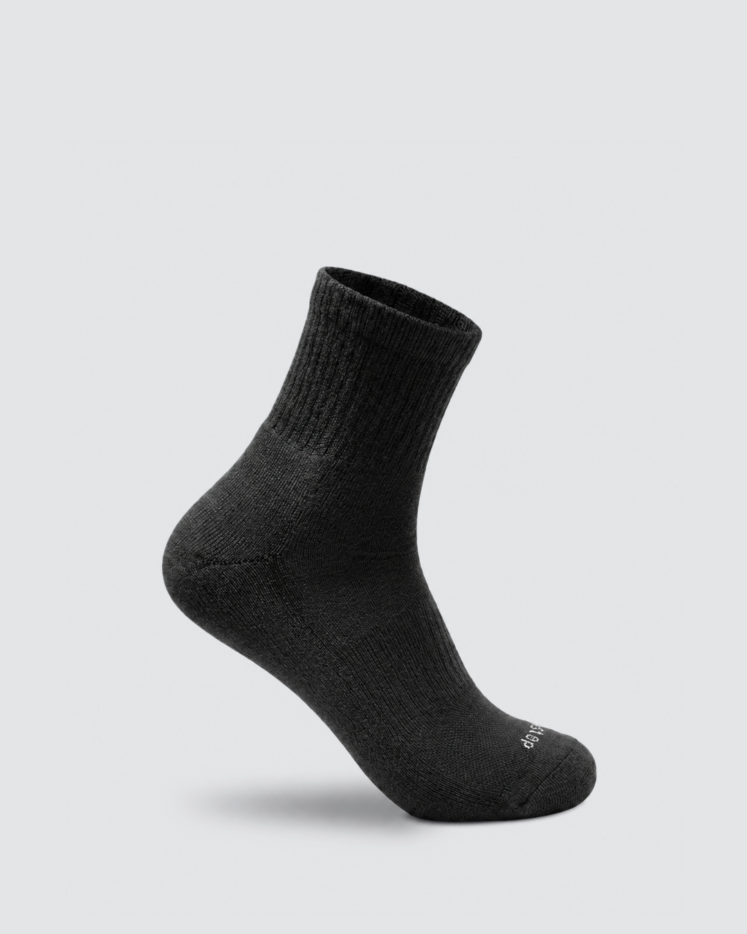 DryStep black quarter socks — moisture-wicking Coolmax, cushioned, anti-odour