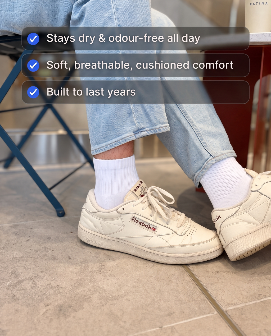 All-Round Daily Performance Quarter Sock - White