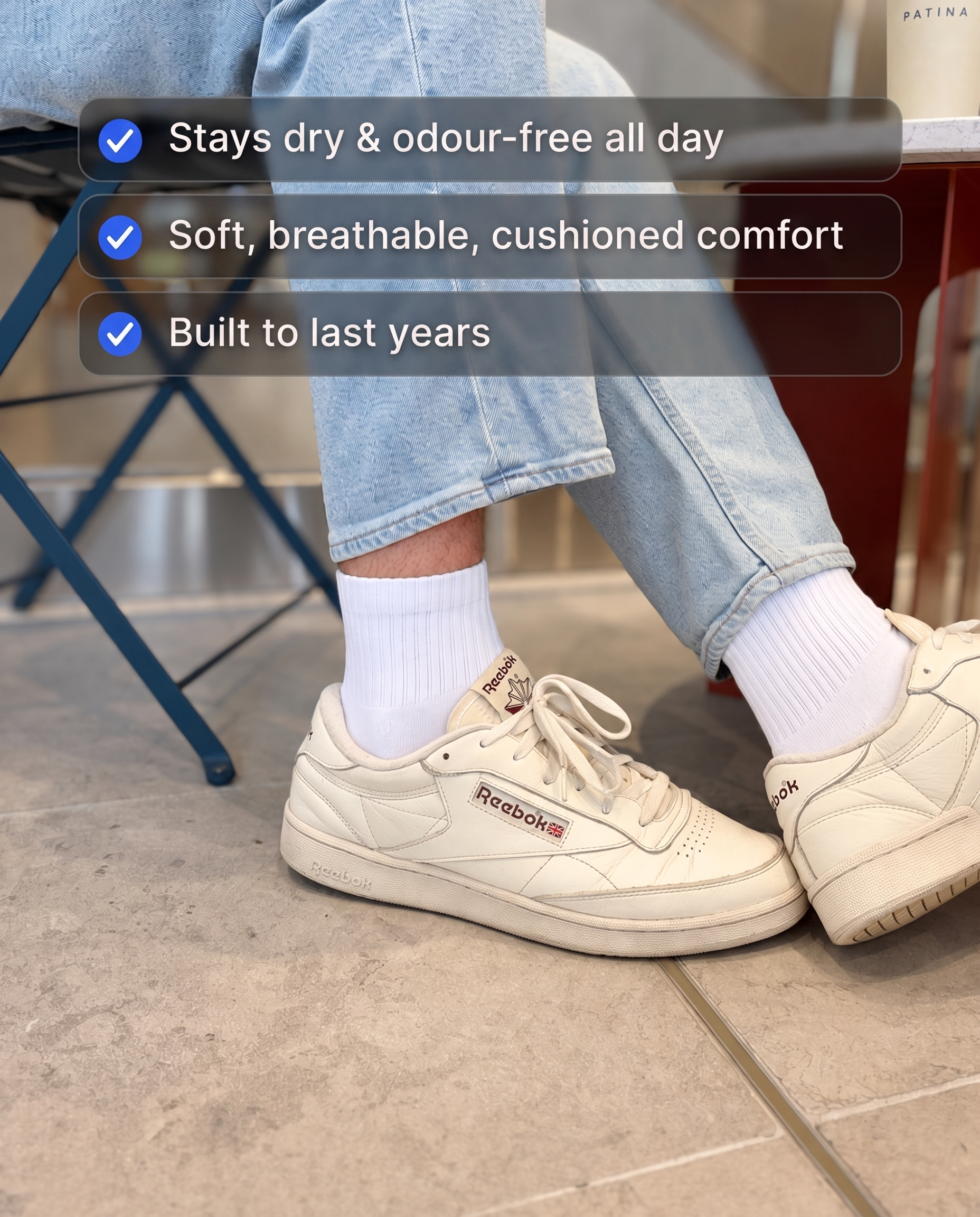 All-Round Daily Performance Quarter Sock - White