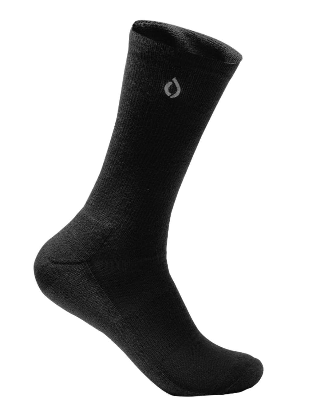 All-Day Performance Cushioned Crew Sock - Black