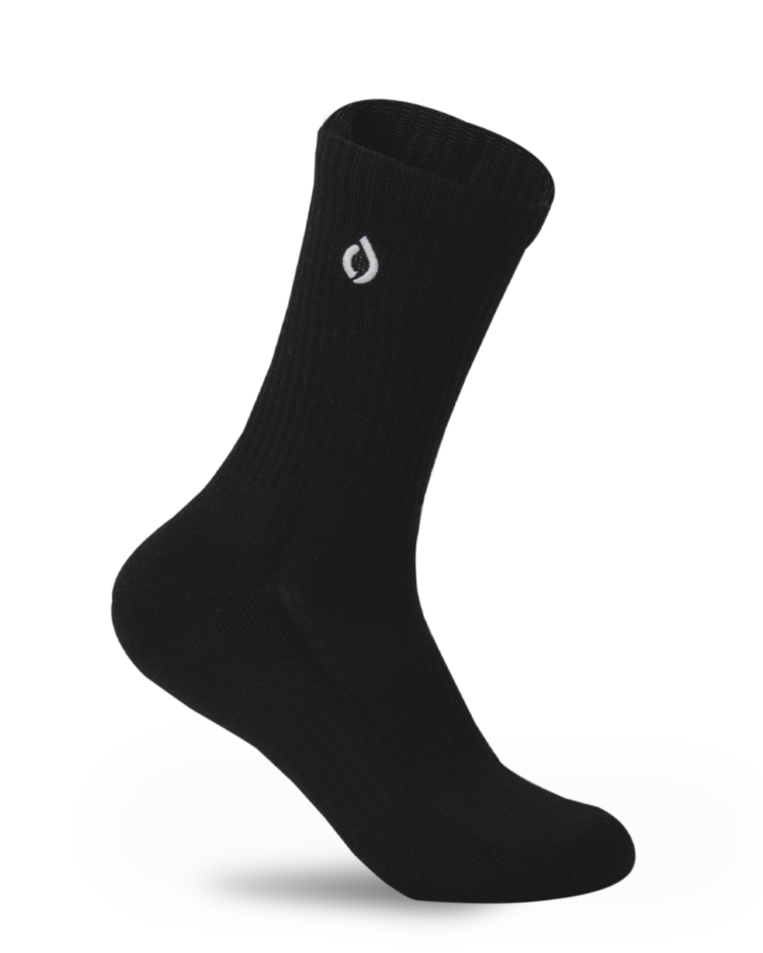 All-Day Performance Cushioned Mid-Crew Sock - Black