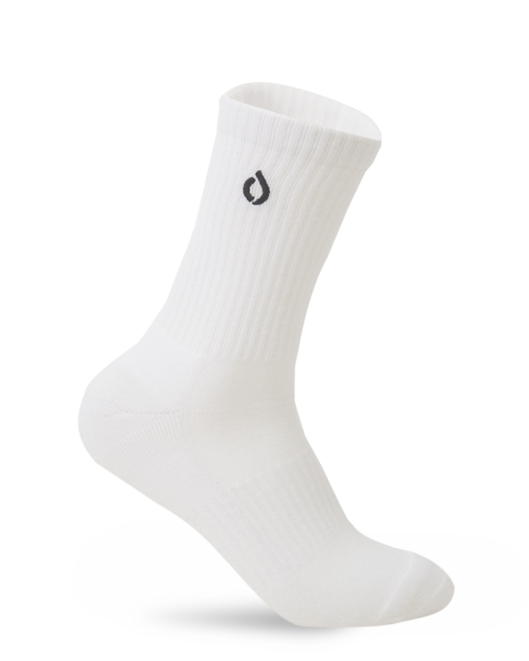 All-Day Performance Cushioned Mid-Crew Sock - White