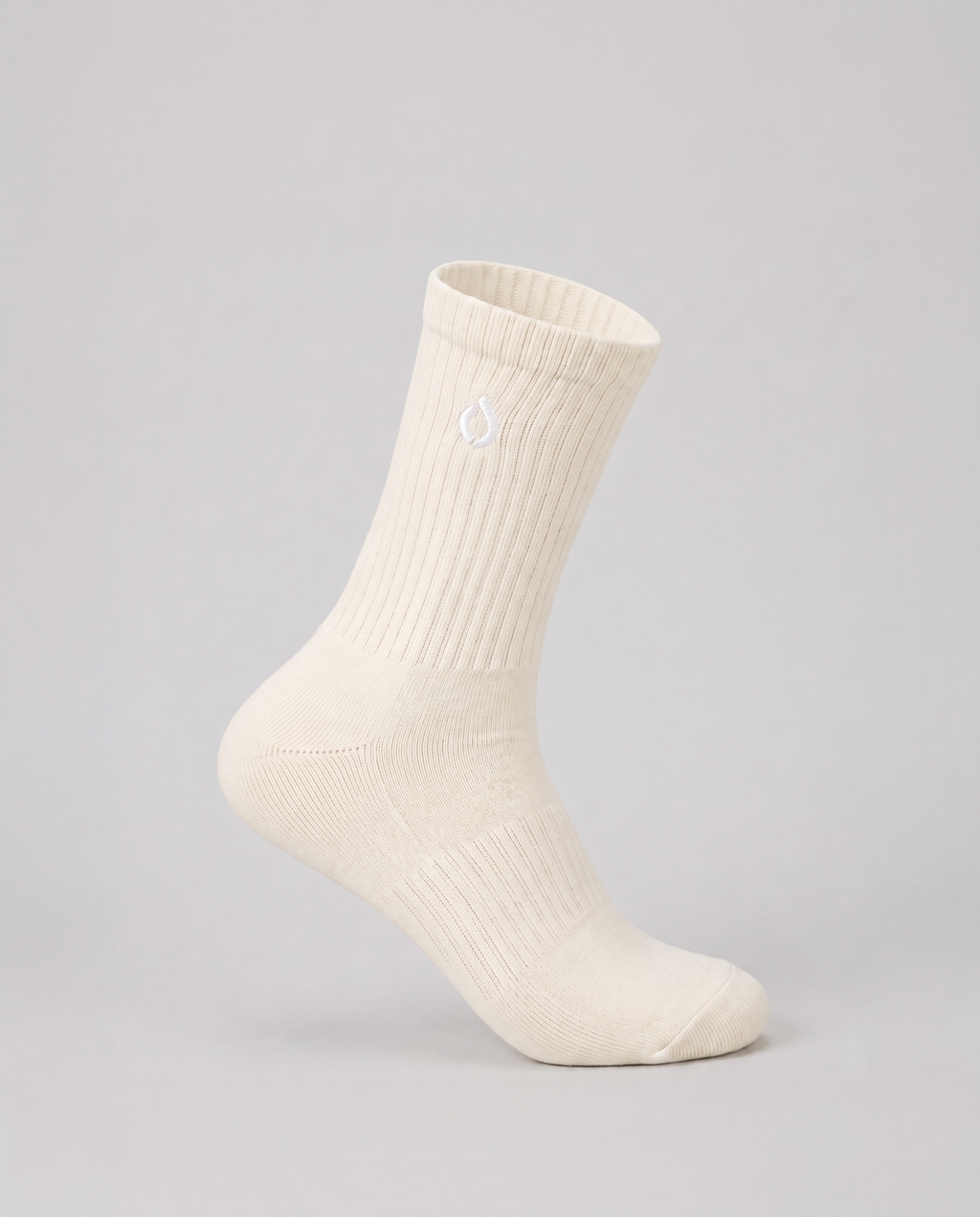 DryStep unisex vanilla mid crew socks — moisture-wicking Coolmax, cushioned, anti-odour