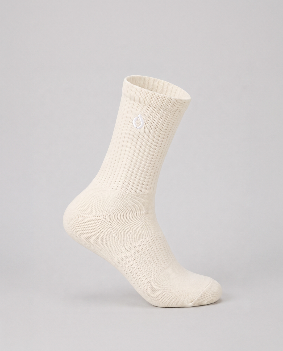 DryStep unisex vanilla mid crew socks — moisture-wicking Coolmax, cushioned, anti-odour