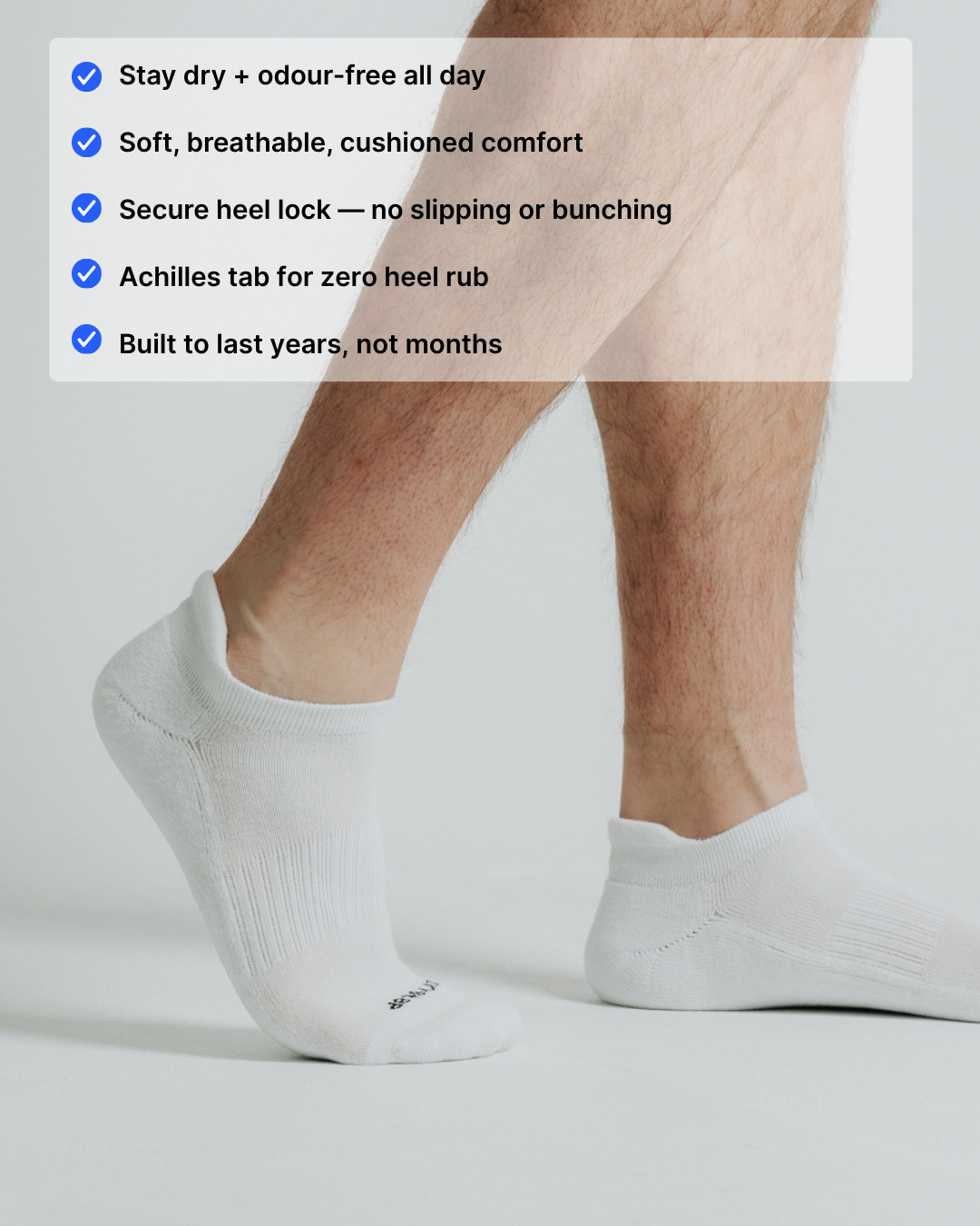 All-Round Daily Performance Ankle Tab Sock - White