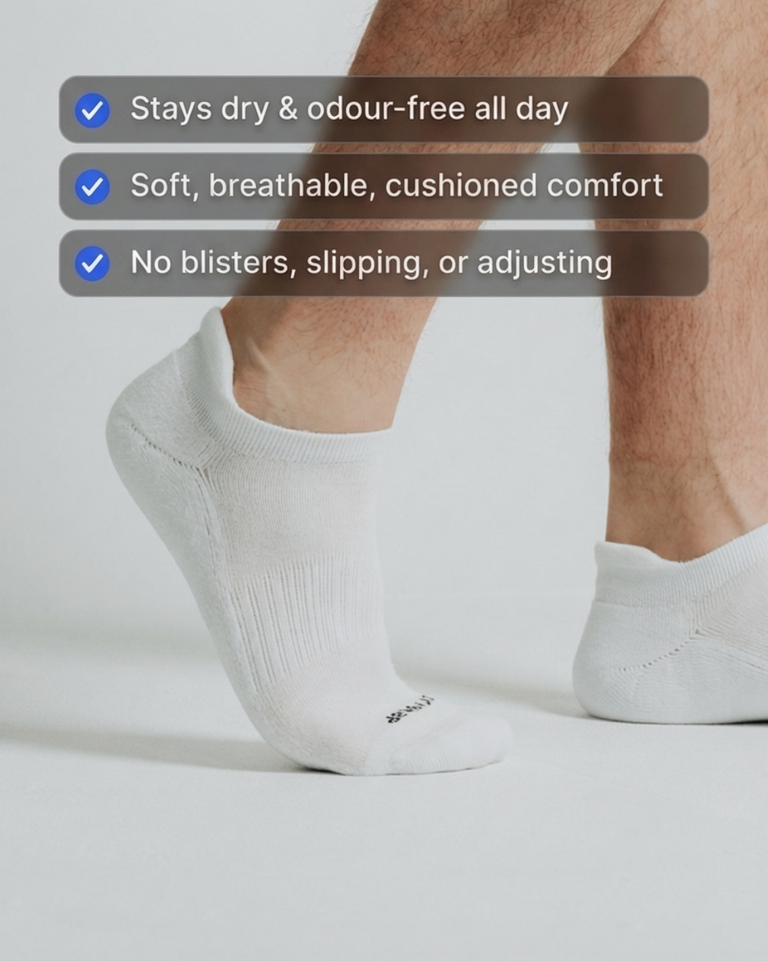 All-Round Daily Performance Ankle Tab Sock - White